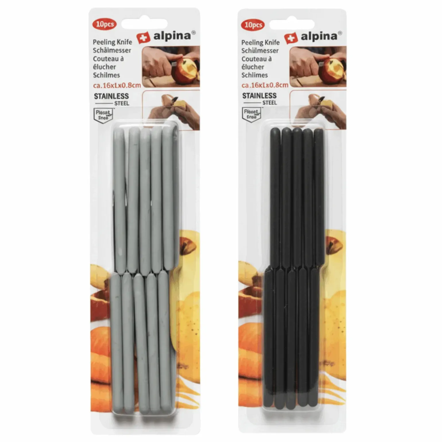 Alpina Schilmes 17cm Zwart/Grijs (10 stuks)