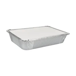 Aluminium bak + deksel 21 x 15 x 4 cm (25 stuks)