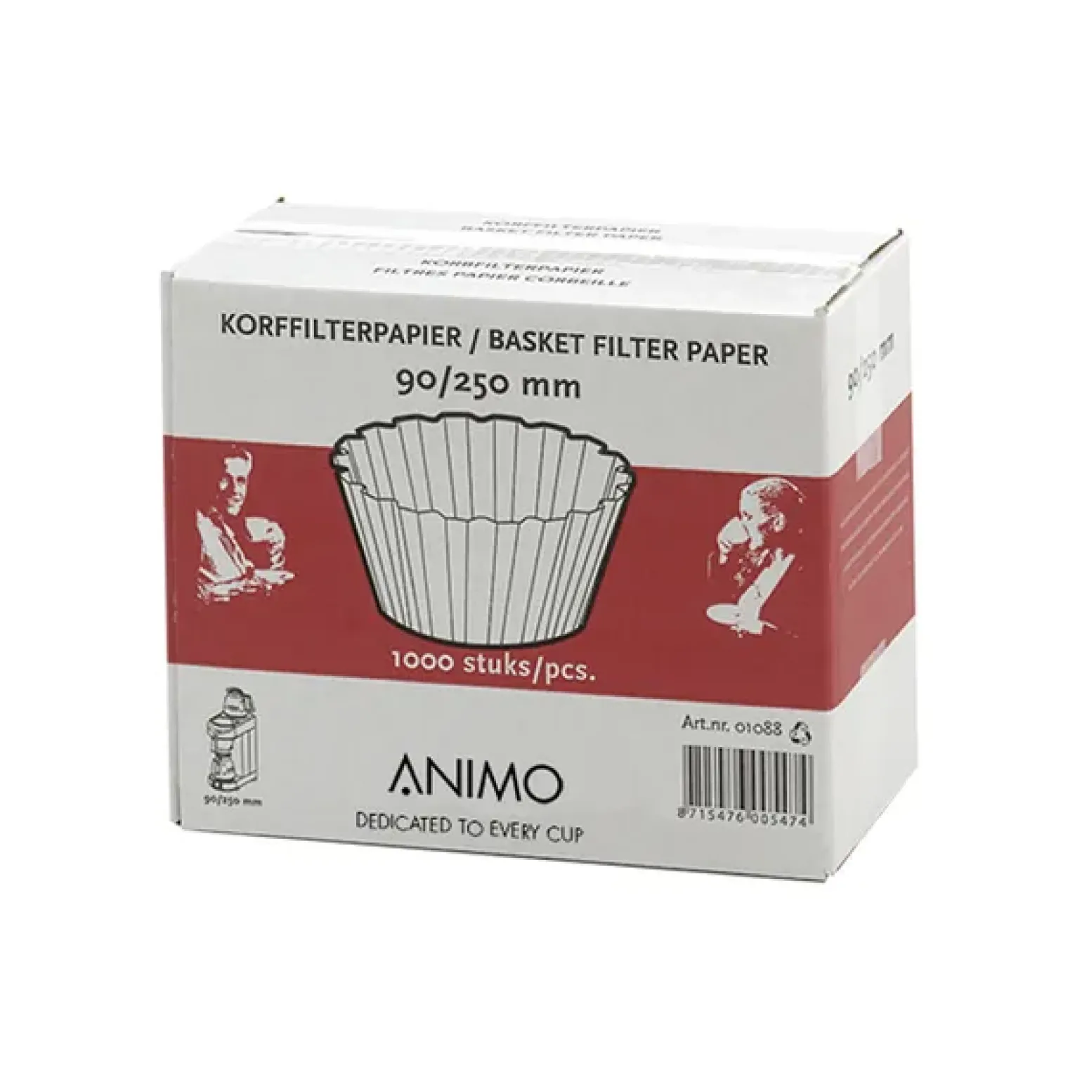 Animo Korffilterpapier 90/250 mm (1000 stuks)