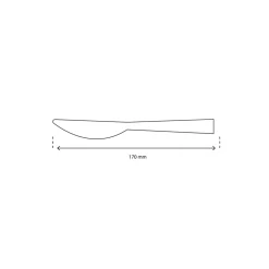 Bamboe Mes Bio 170mm (100 stuks)