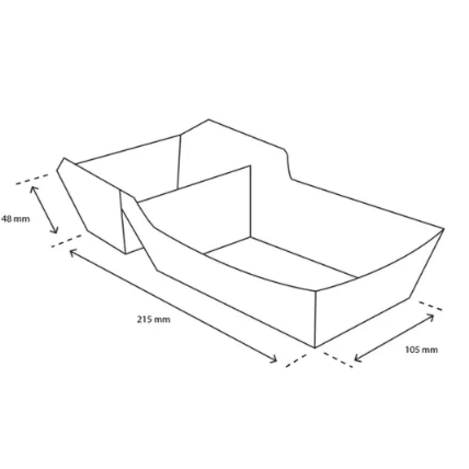 Frietbakje A22 kraft/wit BIO (A9+saus)(400 stuks)