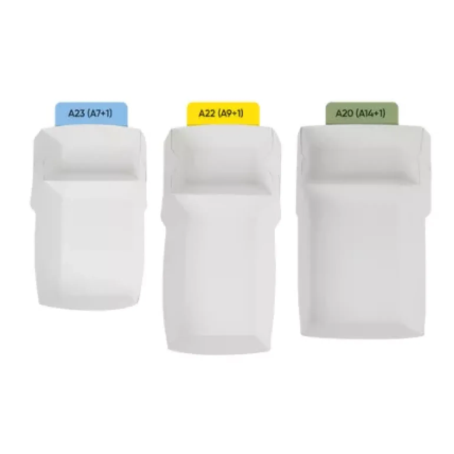 Frietbakje A23 kraft/wit BIO (A7+saus)(400 stuks)