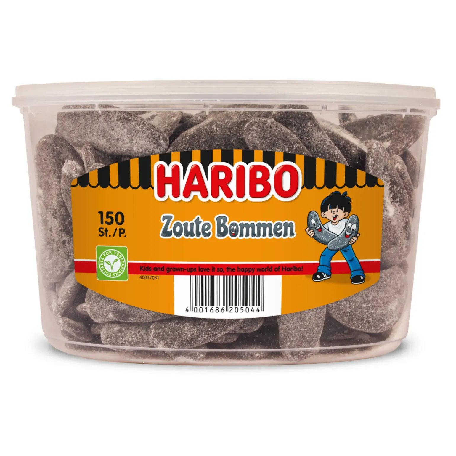 Haribo Drop Zoute Bommen (150 stuks)
