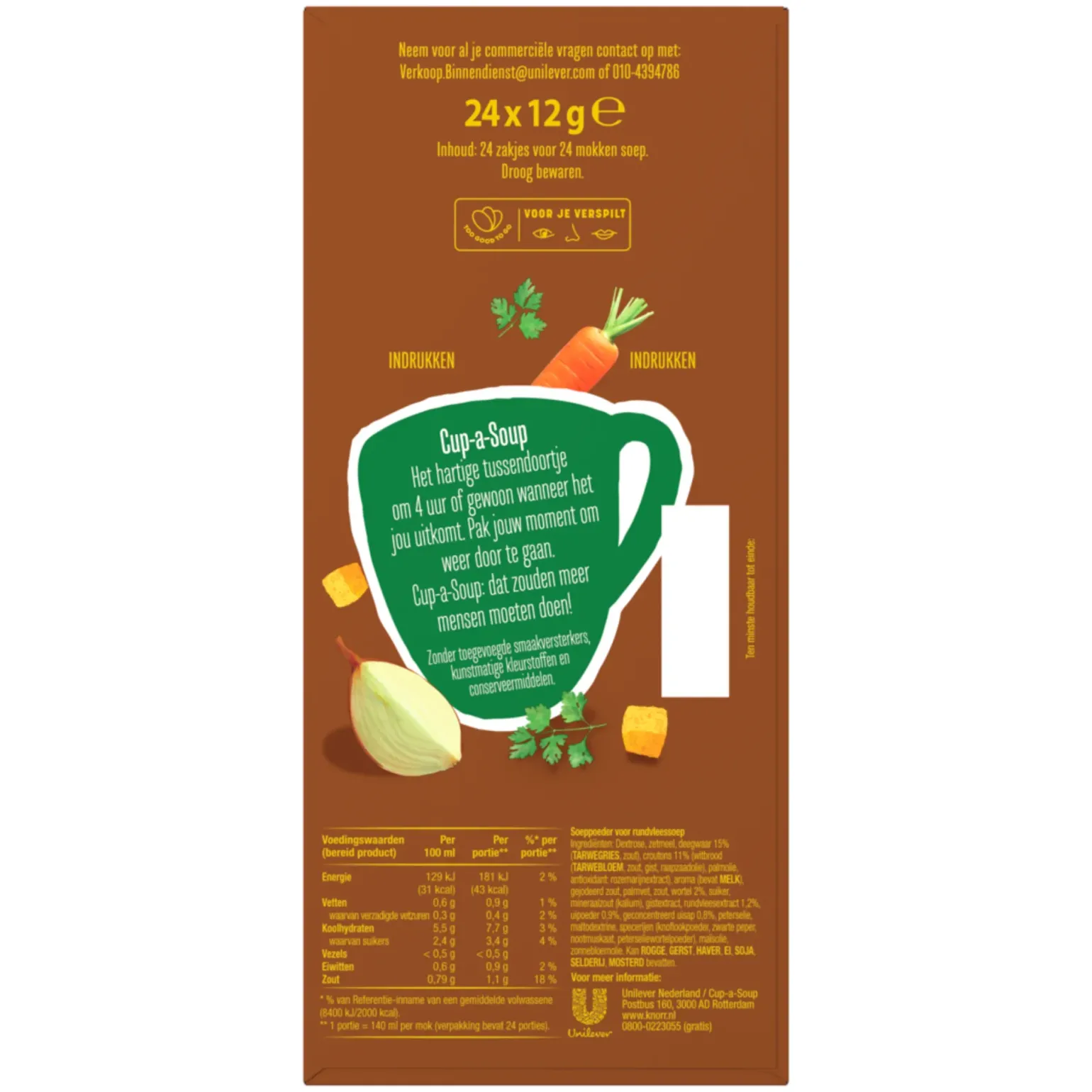 Knorr Cup-a-Soup Rundvlees (24x 140ml)