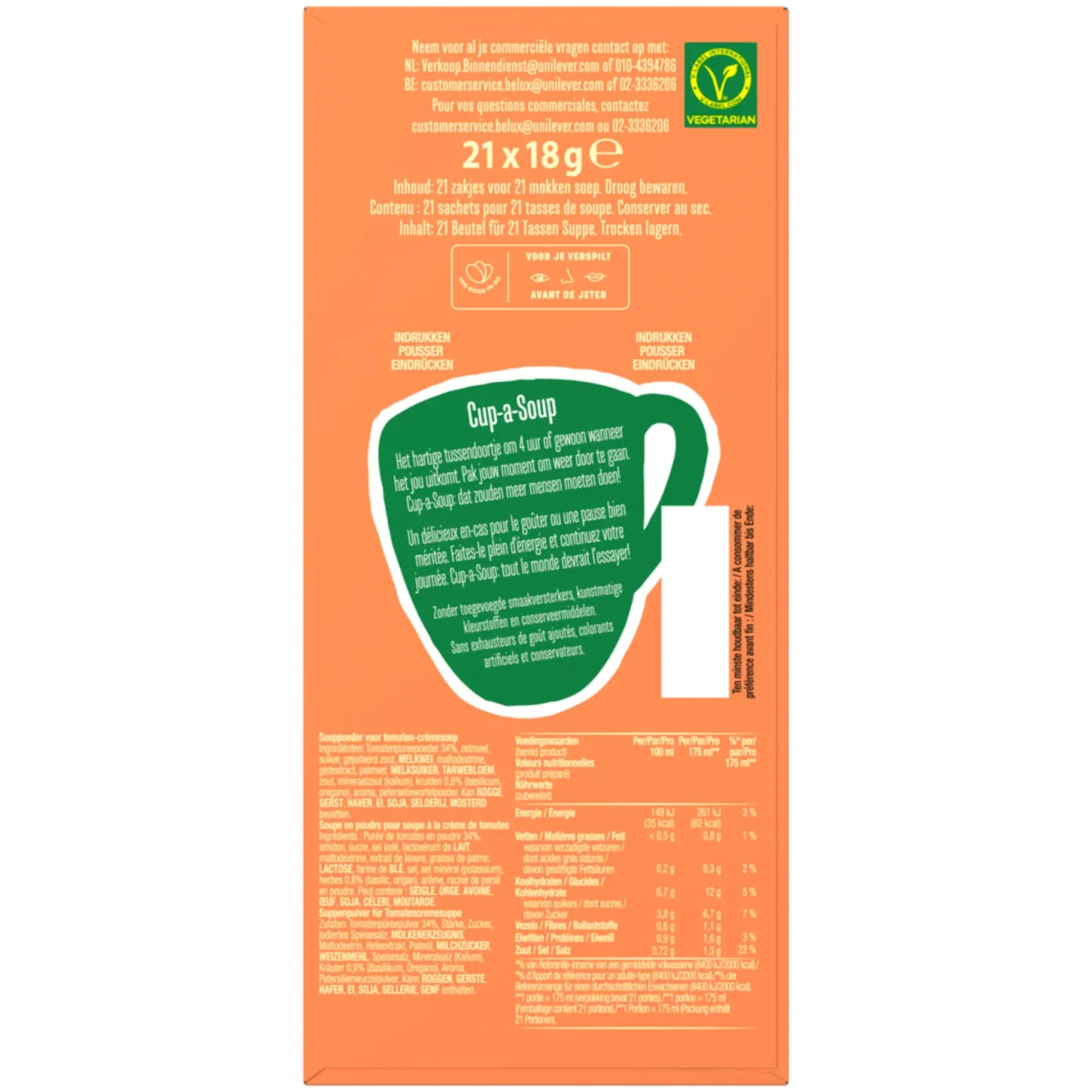 Knorr Cup-a-Soup Tomaten Créme (21 x 175 ml)