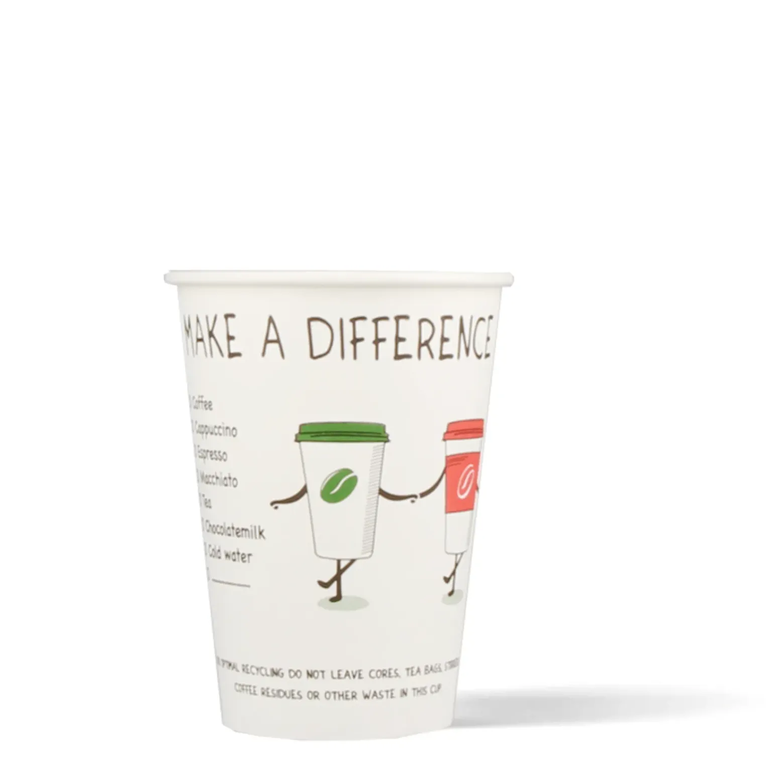 Koffiebeker Make A Difference Low PE 180cc (2500 stuks)