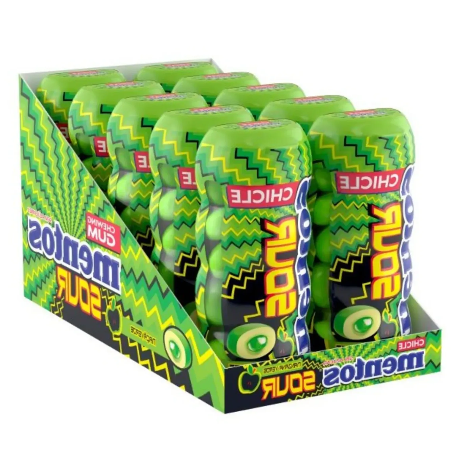 Mentos Kauwgom Sour Green Apple (10x 28 stuks)