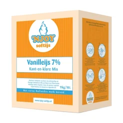 NJOY 7% Vanilleijs Vloeibaar IJsmix (10 liter)