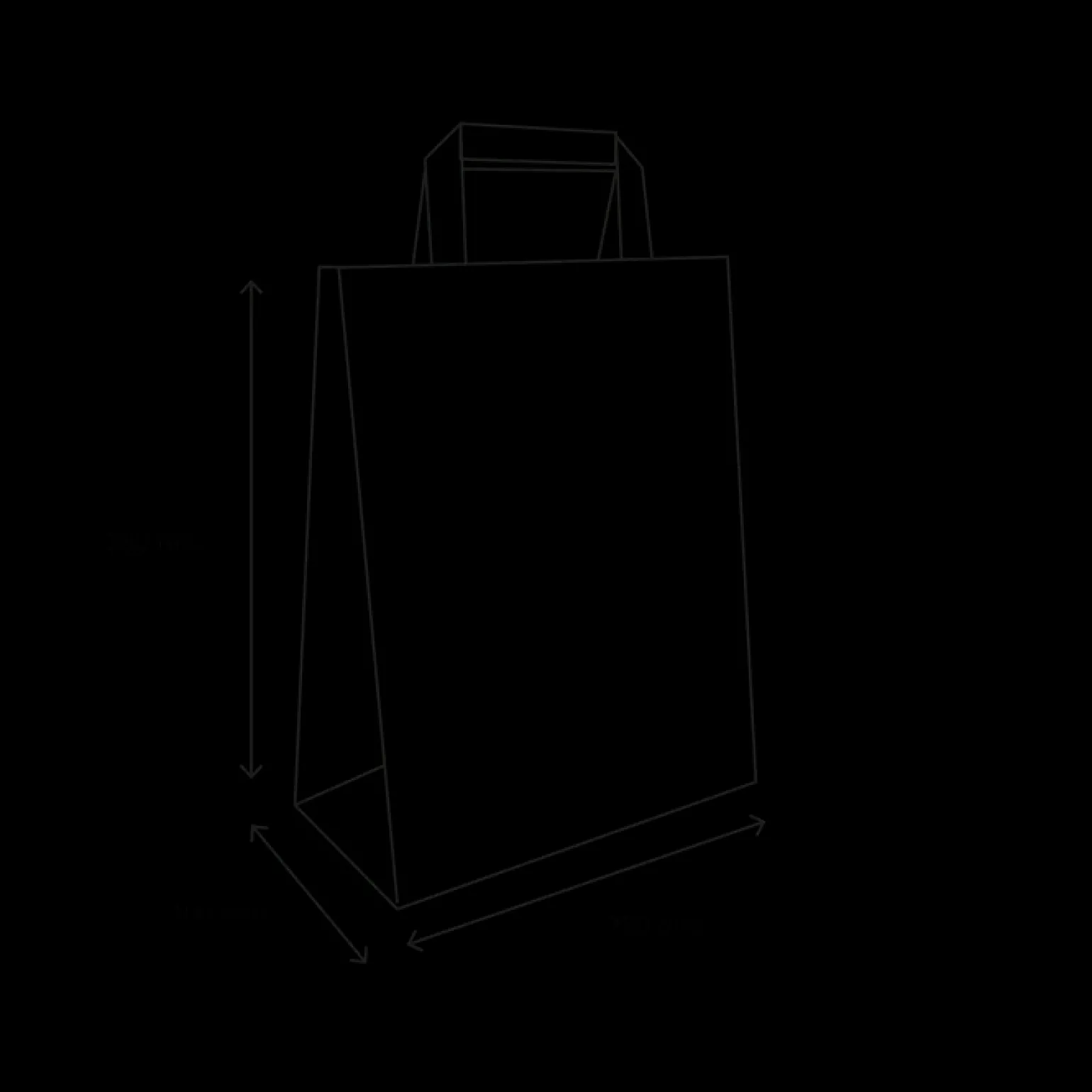 Papieren Draagtas Klein 22+10x28cm Bruin (250 stuks)
