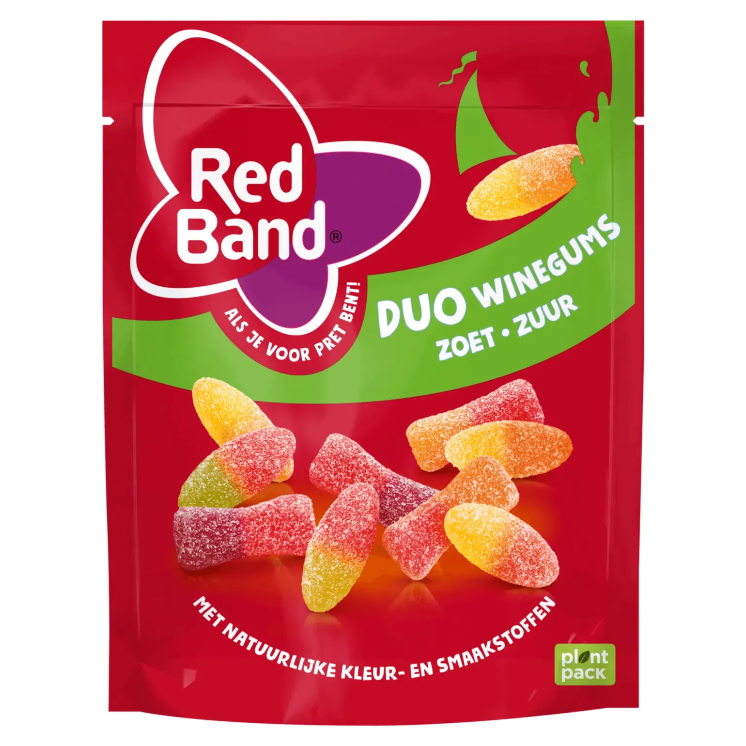 Red Band Duo Winegums Zoet Zuur zak (10x 215g)
