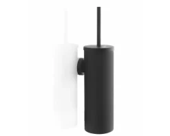 Satino Black Toiletborstel Garnituur Metaal Zwart