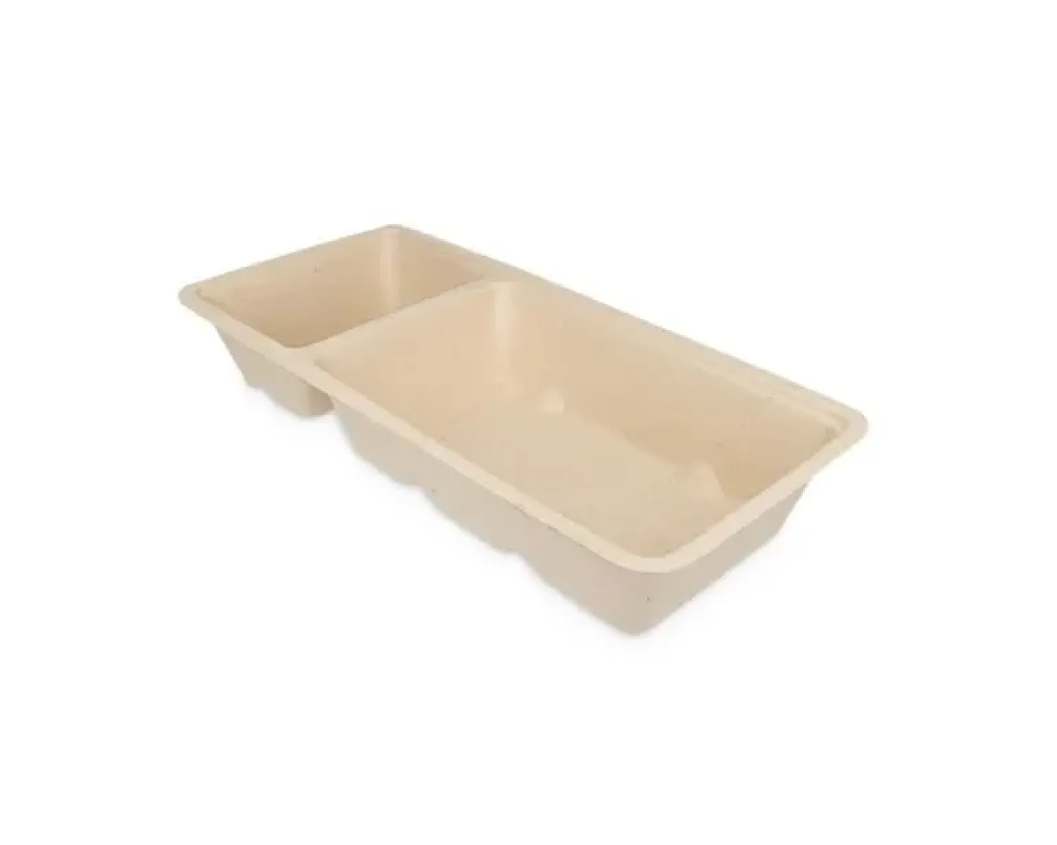 Snackbakje A22 Bagasse PFAS-vrij (A9+saus) (500 stuks)