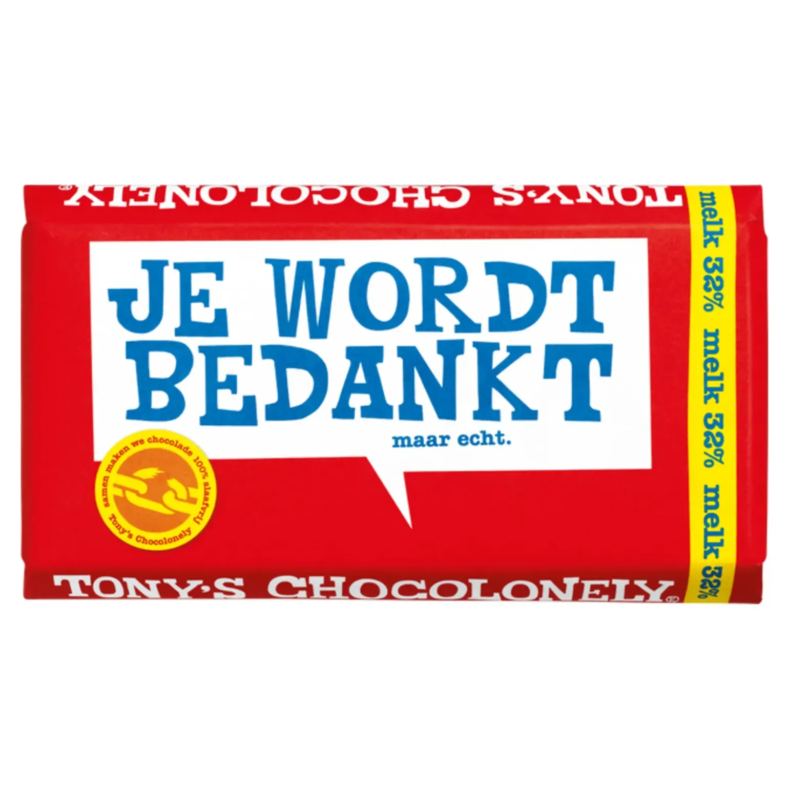 Tony’s Chocolonely Reep Melk Bedankt (15x 180gr)