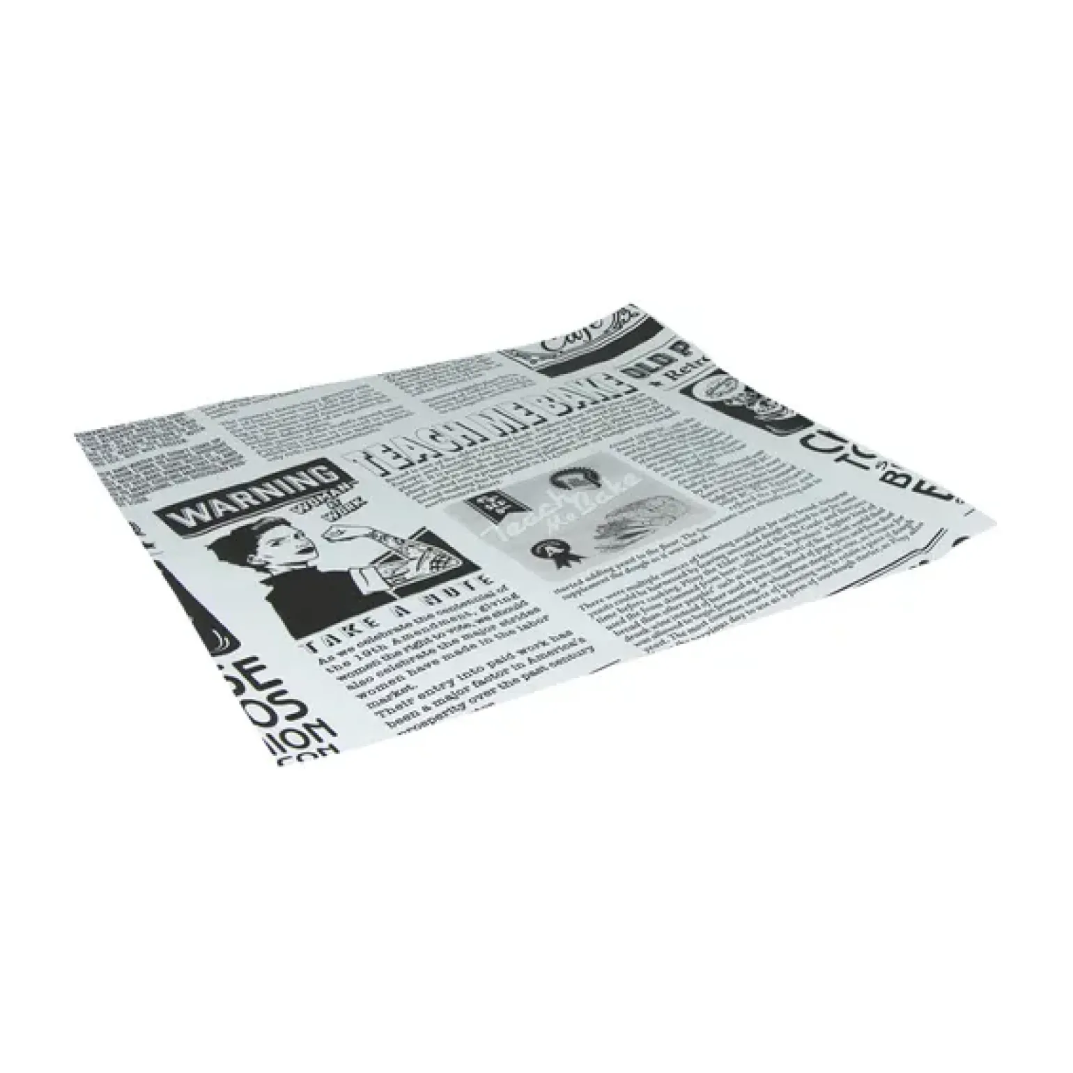 Vetvrij papier 33×30 cm krant wit (2000 stuks)